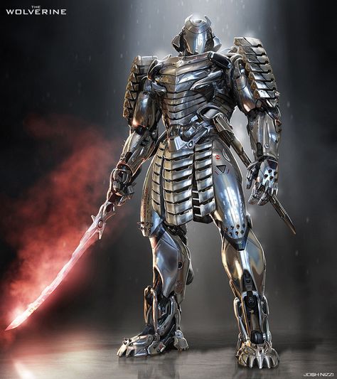 Silver Samurai - The Wolverine Concept Art Ninja Assassin, Samurai Concept, Silver Samurai, The Wolverine, Futuristic Armour, Concept Art World, Arte Robot, Samurai Armor, Power Armor