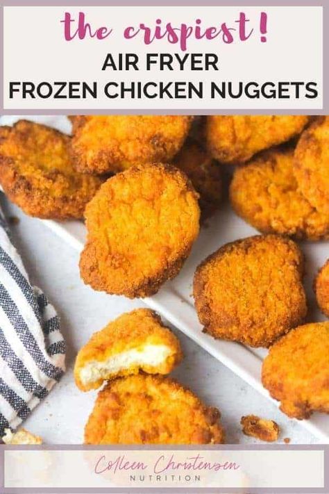 Air Fried Chicken Nuggets, Air Fryer Chicken Nuggets, Gluten Free Chicken Nuggets, Healthy Chicken Nuggets, Fried Chicken Nuggets, Chick Fil A Nuggets, Frozen Chicken Nuggets, Homemade Chicken Nuggets, Cooking Frozen Chicken