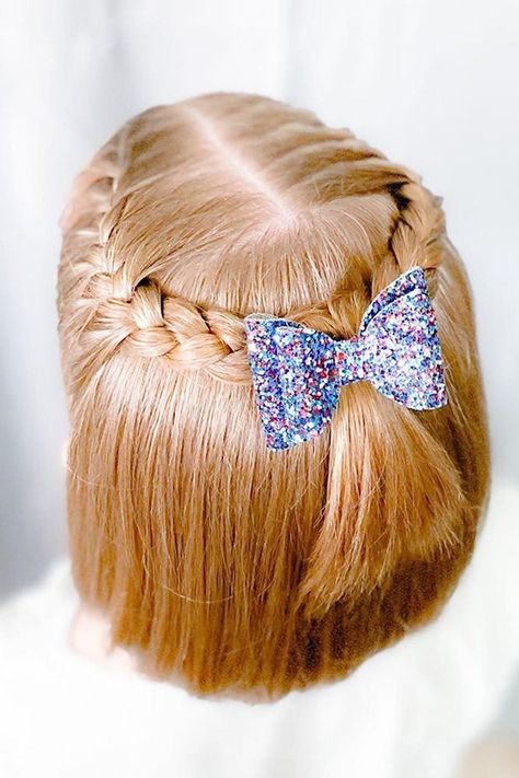 Easy Flower Girl Hairstyles, Hairstyles Flower, Kids Cornrow Hairstyles, Short Hair For Kids, Braided Crown, Easy Little Girl Hairstyles, Girl Hair Dos, Easy Hairstyles For School, Toddler Hairstyles Girl