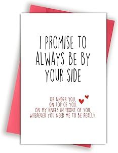 Funny Valentines Day Card With Envelope, Naughty Anniversary Birthday Card for Boyfriend Husband Fiance Girlfriend Wife Fiancee, I Promise to Always Be by Your Side… Fiancee Quotes, Fiance Birthday Gift, Fiance Birthday Card, Love Cards For Him, Fiance Birthday, Card For Boyfriend, Funny Valentines Day, Birthday Cards For Boyfriend, Funny Valentines