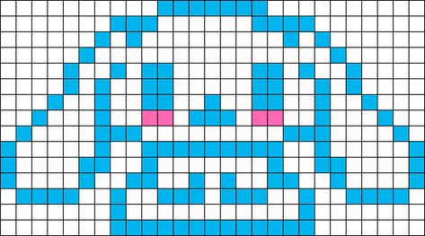 Cinnamoroll Sanrio perler bead pattern Cinnamoroll Perler, Sanrio Minecraft, Kandi Cuffs, Pokemon Bead, Easy Perler Beads Ideas, Easy Pixel Art, Pixel Art Templates, Pony Bead Patterns, Perler Bead Templates