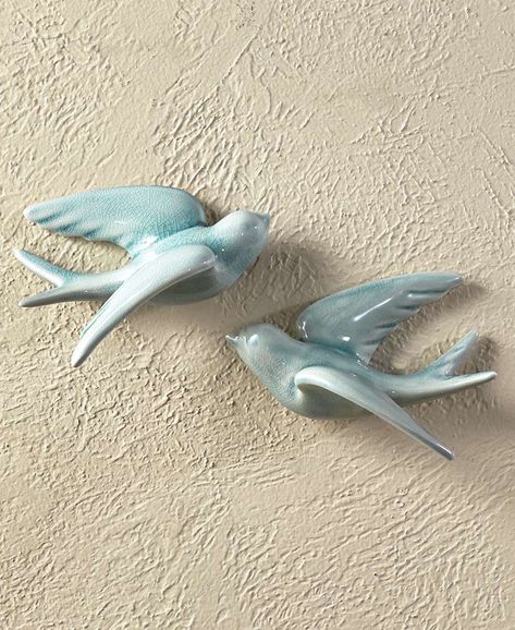 Ceramic Birds Wall, Ceramic Birds Sculpture, Bird Wall Hanging, Flying Swallow, Clay Birds, Ceramic Wall Decor, Pottery Workshop, Clay Work, Clay Wall