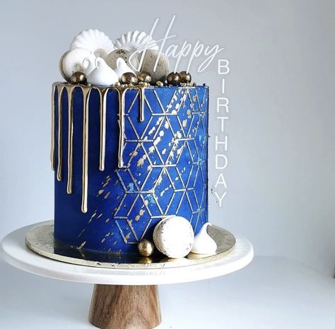 Mans Birthday Cake, Vertical Cake, Architecture Cake, Apple Cake Pops, Video Cake, Modern Birthday Cakes, Purple Cakes Birthday, Blue Birthday Cakes, Dessert Table Birthday