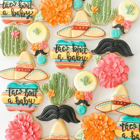 Sinfully Sweet Cake Design on Instagram: “TACO BOUT A BABY GIRL 💕🎀🎉�🤰🏼🤱🏼👼🏼 ! • I’m SO SO SO EXCITED for my sweet friend @mrs_kateraydon and Derek! Thank you for including me in the…” Taco About A Baby Cake, Taco Bout A Baby Shower Ideas, Fiesta Baby Shower Cookies, Taco Bout A Baby, Mexican Baby Shower, Diaper Party, Farm Cookies, Fox Farm, Halloween Baby Shower Theme