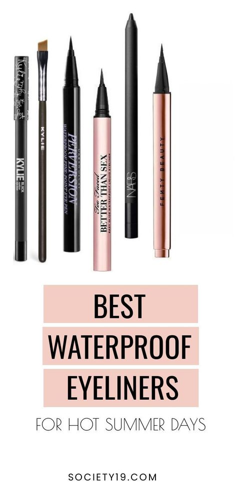 7 Best Waterproof Eyeliners For Hot Summer Days - Society19 Eyeliner Best Products, Best Waterproof Eyeliner Pencil, Water Proof Eyeliner, Best Cream Eyeshadow, Best Waterproof Eyeliner, Maroon Eyeshadow, The Best Eyeliner, Face Decor, Silver Eyeliner