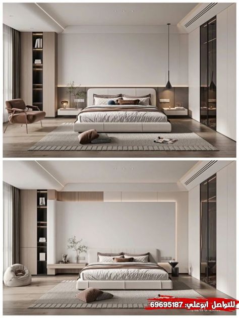 Bedroom Muji Design, Married Couple Bedroom Aesthetic, Modern Minimalist Bedroom Design, Tv Cabinet Ideas, Luxurious Master Bedrooms, Home Design Bedroom, Bedroom Design Luxury, Parents Bedroom, Interior Decorating Ideas