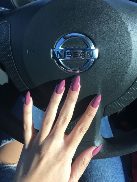 Dark Pink Purple Nails, Dark Purple Pink Nails, Dark Pink Nails Almond, Dark Pink Acrylic Nails, Dark Magenta Nails, Mauve Almond Nails, Dark Pink Nails Acrylic, Dark Pink Nails Designs, Long Stiletto Acrylic Nails