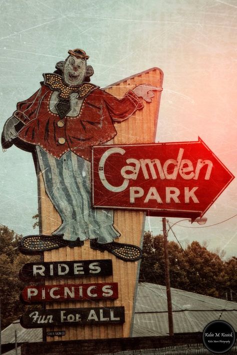 Clown Photography, West Virginia Photography, Camden Park, Huntington West Virginia, Virginia Photography, Park Photography, Vintage Cosmetics, Photo Prints, Amusement Park