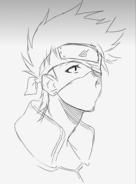 Kakashi Drawing, Citate Harry Potter, Naruto Sketch Drawing, Anime Lineart, Naruto Sketch, Naruto Drawings, Cartoon Sketches, Outline Drawings, Art Drawings Sketches Creative