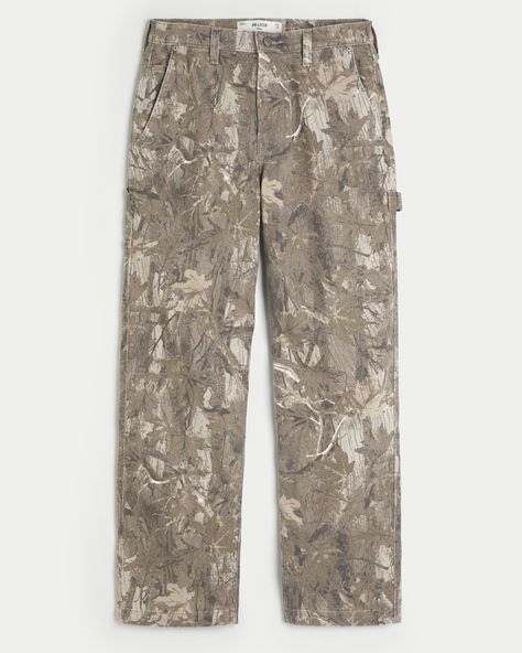 Men's Camo Baggy Painter Jeans | Men's Bottoms | HollisterCo.com Painter Jeans, Camo Jeans, Men's Bottoms, Comfortable Jeans, Jeans Men, Jeans Mens, Designer Jeans, Secret Santa, Mens Bottom