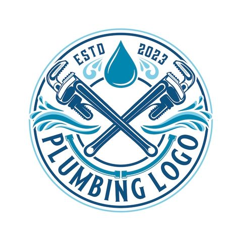 Vector pipe service vector design logo. ... | Premium Vector #Freepik #vector #plumbing-logo #wrench-logo #pipe-logo #tools-logo Plumber Logo, Plumbers Logo, Tools Logo, Plumbing Logo, Union Logo, House Balcony, House Balcony Design, Adjustable Wrench, Concept Home