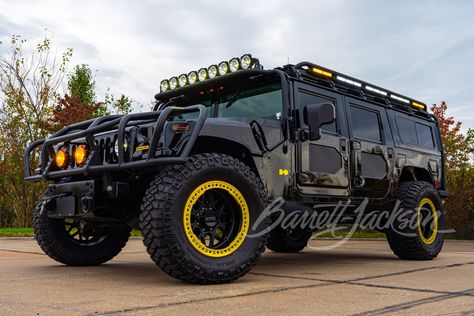 2006 HUMMER H1 ALPHA CUSTOM WAGON Hummer H1 Custom, Hummer H1 Alpha, Factory Exterior, Harley Davidson Artwork, Hydraulic System, Duramax Diesel, Hummer H1, Black Candy, Barrett Jackson Auction