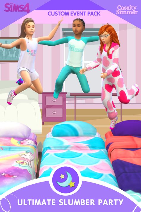 Sims 4 Slumber Party, The Sims 4 Pack, The Sims 4 Bebes, Los Sims 4 Mods, Mods Sims 4, Sims Baby, Sims 4 Challenges, Sims 4 Cas Mods, Muebles Sims 4 Cc