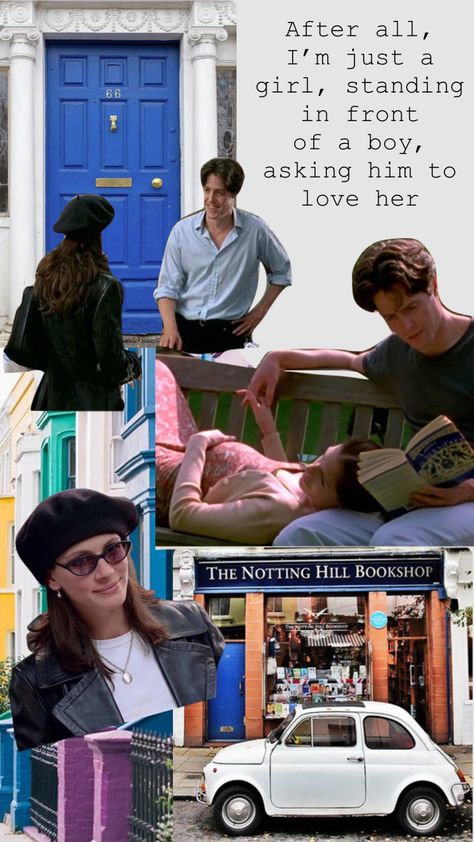 Notting Hill Film, Notting Hill Movie, Notting Hill Quotes, Romcom Movies, London Dreams, Romantic Films, Hugh Grant, Movie Couples, Movie Wallpapers