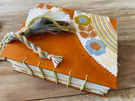 Journal notebook. handmade junk journal. 365 pages, embroidery leather book. Recycled bohemian, Album hard cover, mixed media paper Notebook Handmade, Leather Book, Leather Books, Creative Words, Journal Notebook, Junk Journal, Art Journal, Mixed Media, Recycling