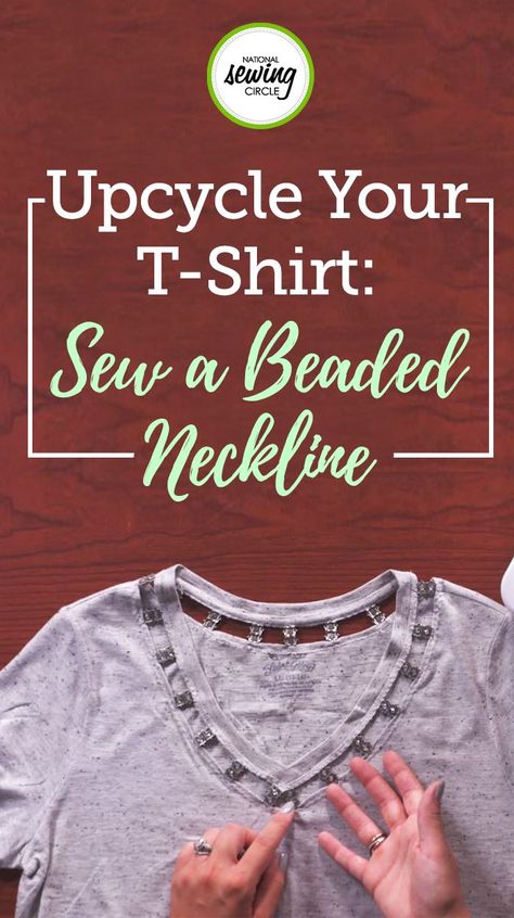 Elevate your fashion creations with couture embellishments and refashioning techniques. From beaded necklines to preschool arts and crafts, discover how to add unique touches to your clothing through sewing, beading, and shirt makeovers. Beaded Neckline Diy, Beading Clothing, Sew Clothing, Upcycling Clothes, Diy Outfits, Recycled Clothes, Sewing Alterations, Sewing Circles, Recycled Clothing