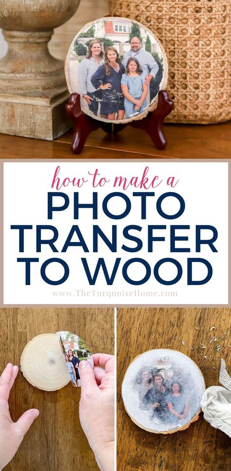 Picture To Wood Transfer, Photo On Wood Ornament, Can You Modge Podge Over Pictures, How Do You Transfer A Picture To Wood, Photos Transferred To Wood, Picture Ornaments Diy Photo Transfer, Make Ornaments With Pictures, Picture Wood Transfer Diy, Photo Wood Ornaments Diy