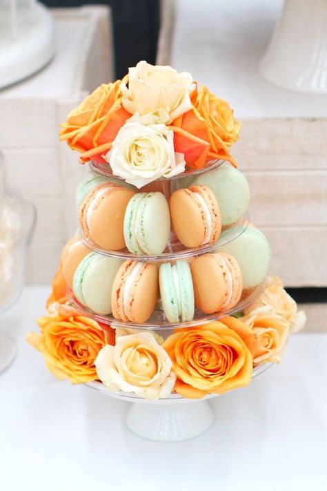 tiered macaron stand - Google Search French Macaron Display, Wedding Cakes Table, Cakes Table, Macaron Display, Macaron Stand, Macaroon Tower, Wedding Cake Fresh Flowers, Macaron Tower, Macaron Cake