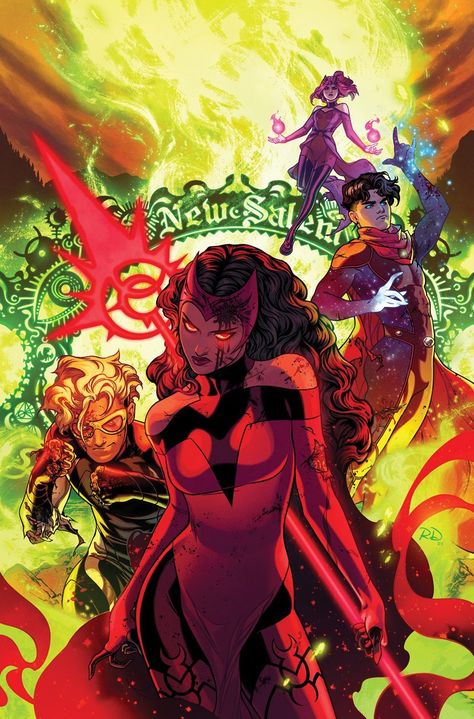 Carnival Fun House, Russell Dauterman, Wiccan Marvel, Scarlet Witch Comic, The Scarlet Witch, Witch Wallpaper, Family Comes First, Chaos Magic, Marvel Characters Art