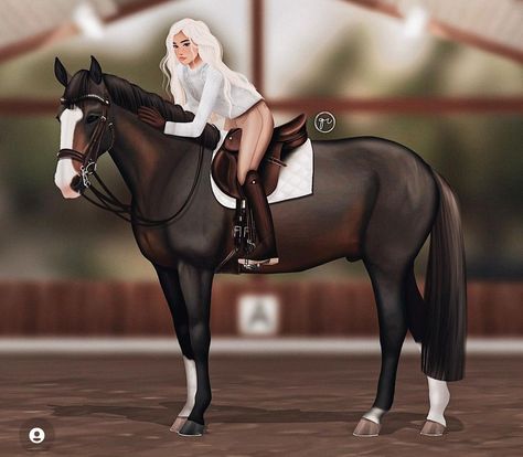 Sso Outfits Western, Star Stable Art, Western Sketches, Horse Art Ideas, Star Stable Horses, Horse Animation, Horse Sketch, Horse Artwork, Horse Wallpaper