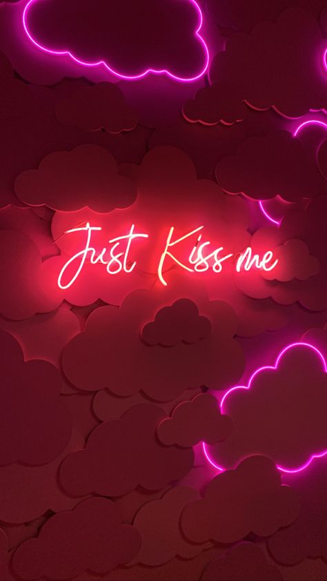 Just Kiss Me, Spa Room Ideas, Neon Love, Collage Pics, Ios Aesthetic, Wallpaper Girly, December Wedding, Pink Theme, Spa Room