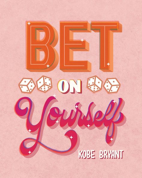 Bet on yourself ✨ Kobe Bryant Art, Bet On Yourself, Thumbnail Sketches, Greeting Card Collection, Mad Women, New Romantics, Brush Calligraphy, Brush Lettering, Kobe Bryant