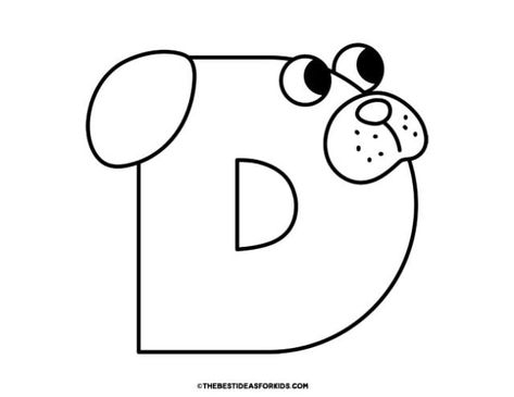 letter d dog coloring page Letter D Crafts For Toddlers, D For Duck, Kids Crafts For Toddlers, Kids Crafts For Boys, Letter D Crafts, Kids Crafts Easy, D Is For Dog, Notebook Decoration, Easy Kids Crafts