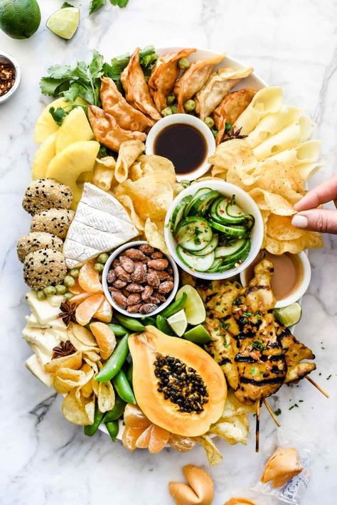 How to Make an Asian-Inspired Cheese Board | foodiecrush Asian Appetizers, Pumpkin French Toast, Appetizer Platters, Charcuterie Inspiration, Charcuterie Cheese, Foodie Crush, Party Food Platters, Charcuterie And Cheese Board, Asian Fusion