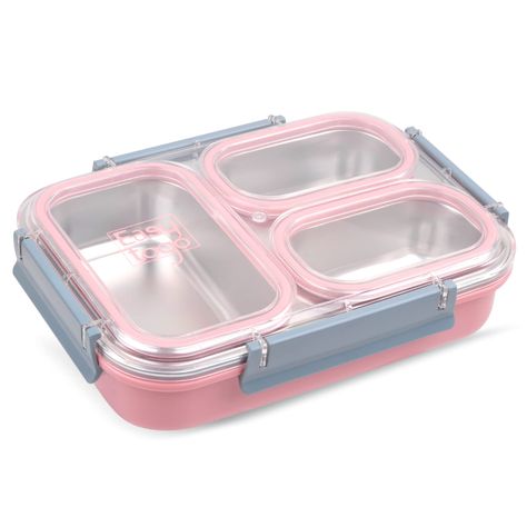 PRICES MAY VARY. Easy Togo Stainless Steel Bento Box – Your Stylish Mealtime Companion! Elevate your lunch experience with our 3-compartment leakproof lunch box, perfect for adults. Perfect for meal prep, it's the go-to choice for reusable food storage containers with lids. Smart Design, Spill-Proof Confidence: Embrace hassle-free meals with our 40oz rectangular lunch box. Its spill-proof design, tight seal, and locking mechanism keep your food secure, while 3 compartments ensure perfect food se Best Lunch Box For Adults, Tiffin Box Design, Bentgo Box, Lunch Box Design, Food Utensils, Stainless Steel Bento Box, Lunch Box With Compartments, Car Activities, Tiffin Box