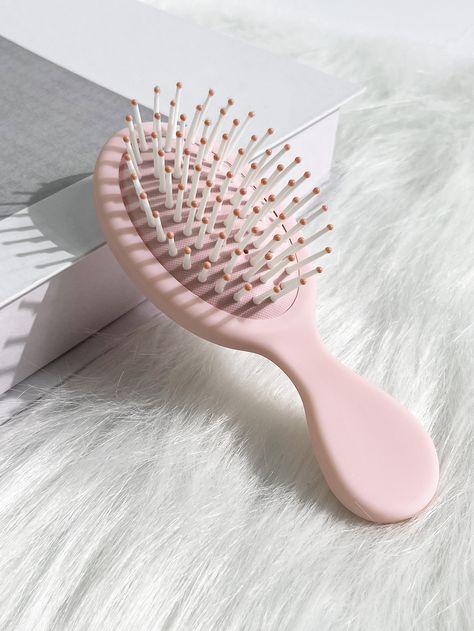 Pink  Collar  PP   Embellished   Women Accessories Pink Hair Brush, Mini Hairbrush, Mini Hair Brush, Pink Wishlist, Hair Drying Cap, Massage Hair, Accessories Pink, Nail Art Set, Brush Hair