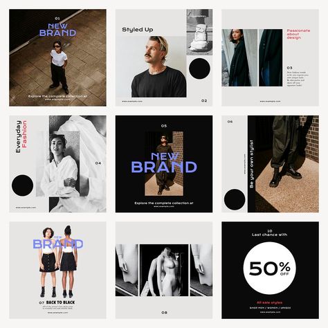 Download premium psd / image of Fashion branding Instagram post template, editable design set psd about streetwear, street fashion, social media template man, instagram fashion post template, and 50% off 7517093 Fashion Brand Social Media Content, Social Media Post Clothing Brand, Apparel Social Media Posts, Streetwear Instagram Feed Ideas, Fashion Social Media Template, Streetwear Social Media Design, Apparel Social Media Design, Social Branding Design, Men Clothing Brand Instagram Feed Ideas