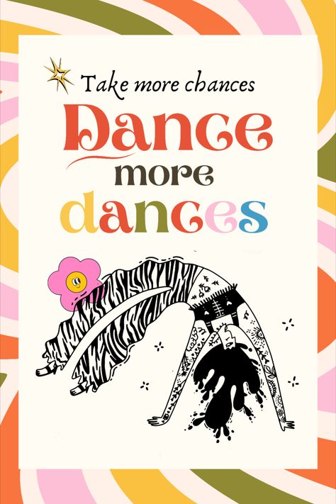 🌟 Take more chances, dance more dances! 🌟 Add a touch of retro charm to your space with our 70s style poster. This colorful and inspirational art print is available for instant digital download, making it a perfect addition to your bedroom wall decor. It's a great gift for friends, offering motivational quotes and a cool typography design. Upgrade your home decor with this unique piece that captures the essence of retro prints and modern aesthetics. Take More Chances Dance More Dances, Cool Typography Design, Posters On Wall Bedroom, Retro Quotes, Future Wallpaper, Cool Typography, Wallpaper Collage, Dance Quotes, Etsy Printable Art