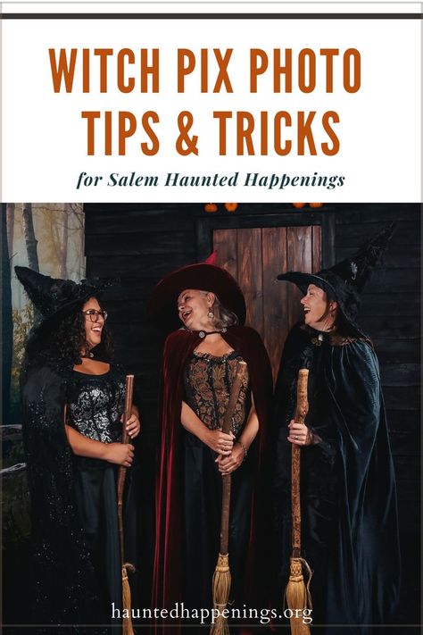 Learn tips and tricks for planning your costumed witch photo shoot at Witch Pix during Salem Haunted Happenings in Salem, Massachusetts this October. Witch Photo Shoot, Witch Photos, Salem Massachusetts, Salem Ma, Salem Witch, Witch Costume, Photo Tips, Photo Studio, Massachusetts