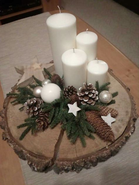 Dekoratívne Vence, Christmas Candle Decorations, Christmas Centerpieces Diy, Nail Pictures, Easy Christmas Decorations, Nails Christmas, Christmas Decorations Rustic, Christmas Centerpieces, Xmas Crafts