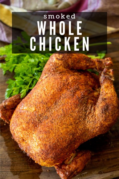 Roast Chicken Rub, Smoked Chicken Recipes, Smoked Whole Chicken, Cooking Whole Chicken, Healty Dinner, Chicken Rub, Spatchcock Chicken, Beer Can Chicken, Whole Chicken Recipes