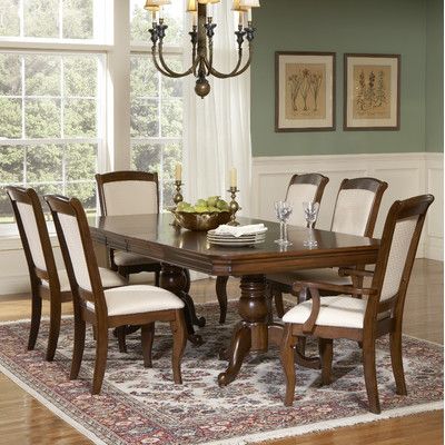 Look what I found on Wayfair! Louis Philippe Formal 7 Piece Dining Set Pedestal Dining Room Table, Formal Dining Room Table, Cherry House, Traditional Dining Room Table, Formal Dining Room Sets, Oak Dining Room Table, Rustic Farmhouse Dining Table, Wood Dining Room Set, Interior Design Dining