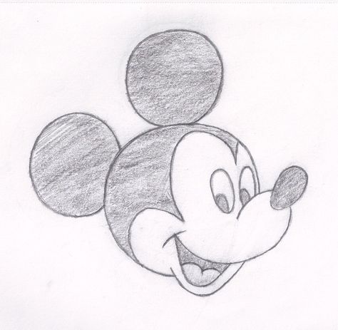 Easy Disney Drawings Simple, Simple Disney Sketches, Cartoon Sketches Easy, Mickey Easy Drawing, Cute Animal Sketches Easy, Mickey Mouse Simple Drawing, Co Nakreslit Easy, Cute Drawings Ideas, Mickey Mouse Pencil Drawing