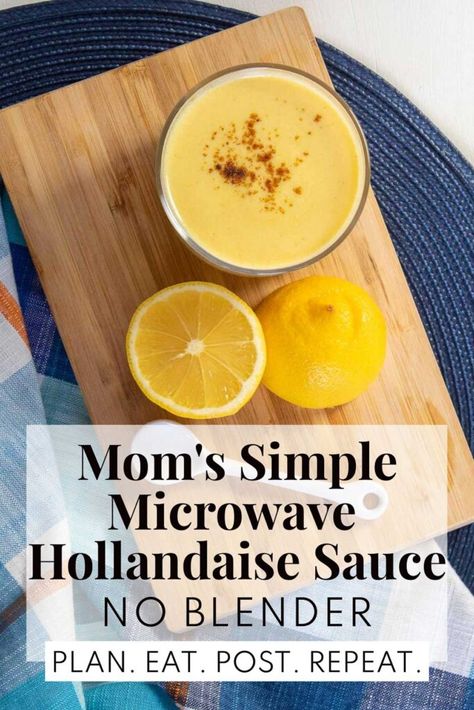 Holindaise Sauce, Microwave Hollandaise Sauce, Red Pepper Dressing, Hollandaise Recipe, Pepper Dressing, Recipe For Hollandaise Sauce, Easy Baked Ziti, Thai Peanut Sauce, Savory Crepes