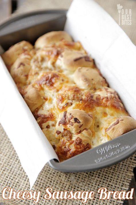 Cheesy Sausage Bread from Our Best Bites Cheesy Italian Sausage, Soup For Dinner, Sausage Bread, Our Best Bites, Bread Soft, Yeast Breads, Pizza Bites, Italian Cheese, Game Day Snacks