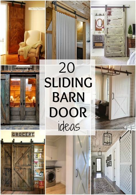 We've got 20 of the BEST Barn Door Ideas for your next home project to add some farmhouse style to your home! We love farmhouse decor and get the look by adding a barn door to your home. See more on http://ablissfulnest.com/ #farmhouse #farmhousedecor #ba Barn Door Ideas, Barn Door Decor, Barn Door Designs, Rolling Barn Door, Sliding Barn Doors, Diy Barn Door, Door Ideas, Next Home, Interior Barn Doors