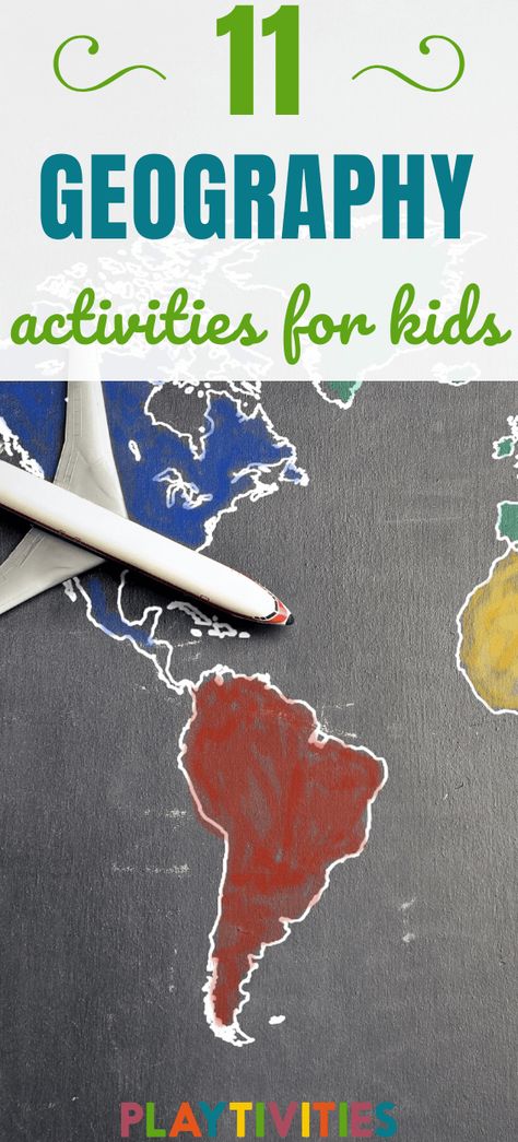 11 Surprising activities that teach kids geography Geography Crafts For Kids, Geography Activities For Kids, Teaching Geography Elementary, Geography Crafts, World Map Crafts, Homeschool Workbooks, Geography Games For Kids, Geography Printables, Process Art Preschool