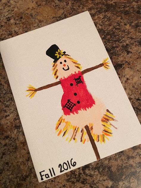 Scarecrow Crafts For Infants, Scarecrow Footprint Craft, Footprint Scarecrow, Handprint Scarecrow, Scarecrow Footprint Art, Scarecrow Infant Art, Scarecrow Art For Toddlers, Scarecrow Crafts For Toddlers, Fall Infant Crafts