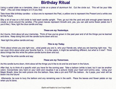 Witchcraft Birthday Ritual, Birthday Rituals Wicca, Birthday Spells And Rituals, Pagan Birthday Rituals, Coven Initiation Ritual, Spiritual Birthday Rituals, Birthday Rituals Witchcraft, Witchy Birthday Ritual, Birthday Rituals Magick