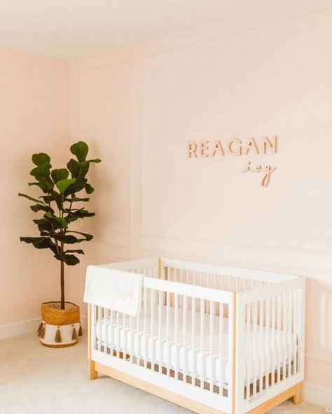 Beautiful Nursery Sign I found Timberwood Designs on Pinterest and fell in love with the name sign for my daughters nursery. The letters are gorgeous as they are so well made and easy to hang! The boldness of the uppercase paired with the elegance of the script is the perfect addition to the wall! Nursery Design and Review by @samrhine_ Newborn Photography by @brookemichellej #nurserytheme #girlnursery #babygirl #girlnames #neutralnursery #namesign #nurserynamesign #woodensigns Ava Nursery Sign, Baby Girl Name Signs, Name Above Crib, Daughters Nursery, Nursery Name Sign Girl, Baby Girl Name, Girl Cribs, Wood Name Sign, Wood Names