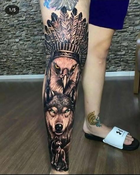 Family Tattoos For Men Symbolic, Polynesian Leg Tattoo, Geometric Tattoo Leg, Leg Sleeve Tattoos, Family Tattoos For Men, Leg Tattoo Ideas, Mangas Tattoo, Chicano Tattoos Sleeve, Animal Sleeve Tattoo