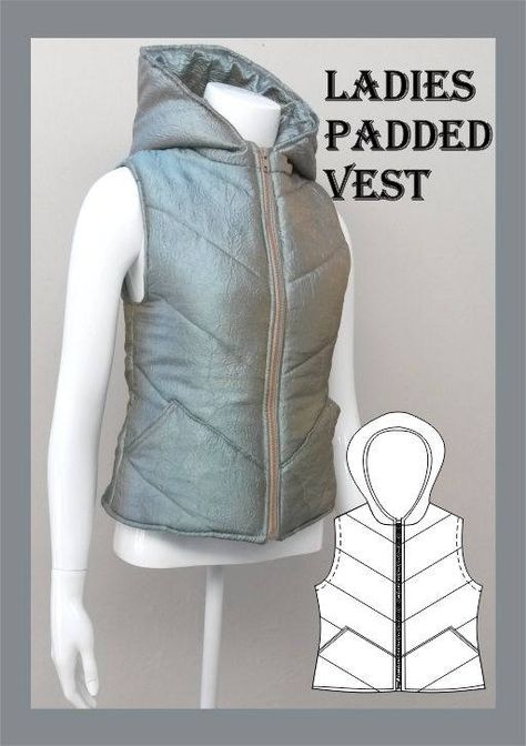 Stylish In Winter, Tank Top Sewing Pattern, Ladies Waistcoat, Vest Sewing, Ladies Vest, Vest Sewing Pattern, Waistcoat Woman, Padded Vest, Diy Tops