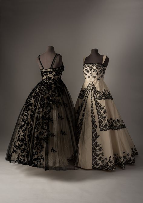 Gothic Evening Gown, Ball Gown Aesthetic, Race Dress, 1950s Ball Gown, Gown Aesthetic, Theodore Nott, Fashion Museum, Prom Dress Inspo, Elegant Gowns