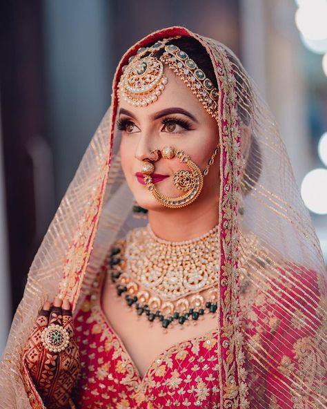 Fresh Vintage Nath Designs We Spotted On Real Brides! | WedMeGood Bridal Nath, Rajasthani Bride, Sabyasachi Mukherjee, Rajputi Jewellery, Lehenga Bridal, Bridal Photography Poses, Perhiasan India, Punjabi Bride, Bride Portraits