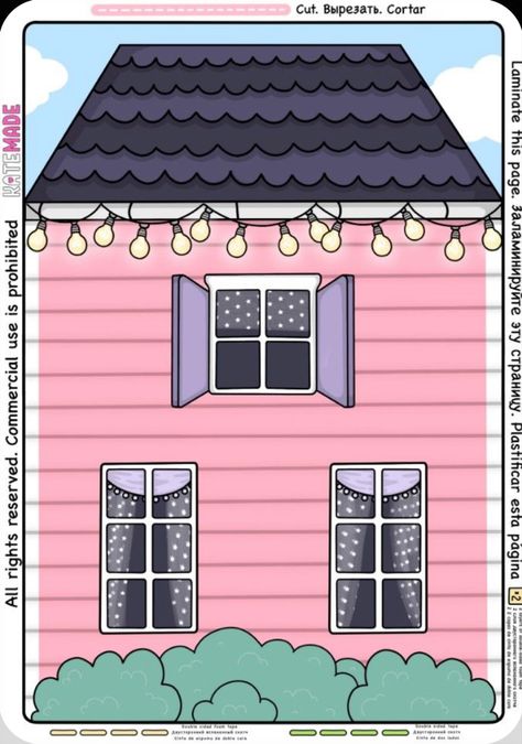 Www.katemade.art House, Doll House Paper Free Printable, Paper Dolls Kate Made House, Paper Dolls Printable House, Paper Doll House Printable Free, Kate Made Paper Doll Printable House, Kate Made Art Paper Doll House, Paper Doll House Printable Templates Kate Made, Katemade Doll