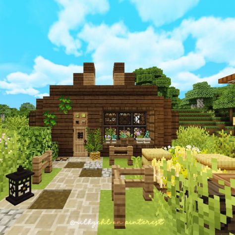 #minecraft #minecraftbuilds #minecrafthouse #minecraftcotagecore #minecraftaesthetic #fusedvanillashader #mizunos16craft #mizunoscit #hananacraft #ghoulcraft #noxbettercarpets Minecraft Cabin, Minecraft Houses, Outdoor Furniture Sets, Minecraft, Cabin, Outdoor Furniture, Outdoor Decor, Furniture, Home Decor